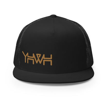 YHWH - Trucker Snapback - Gold Edge