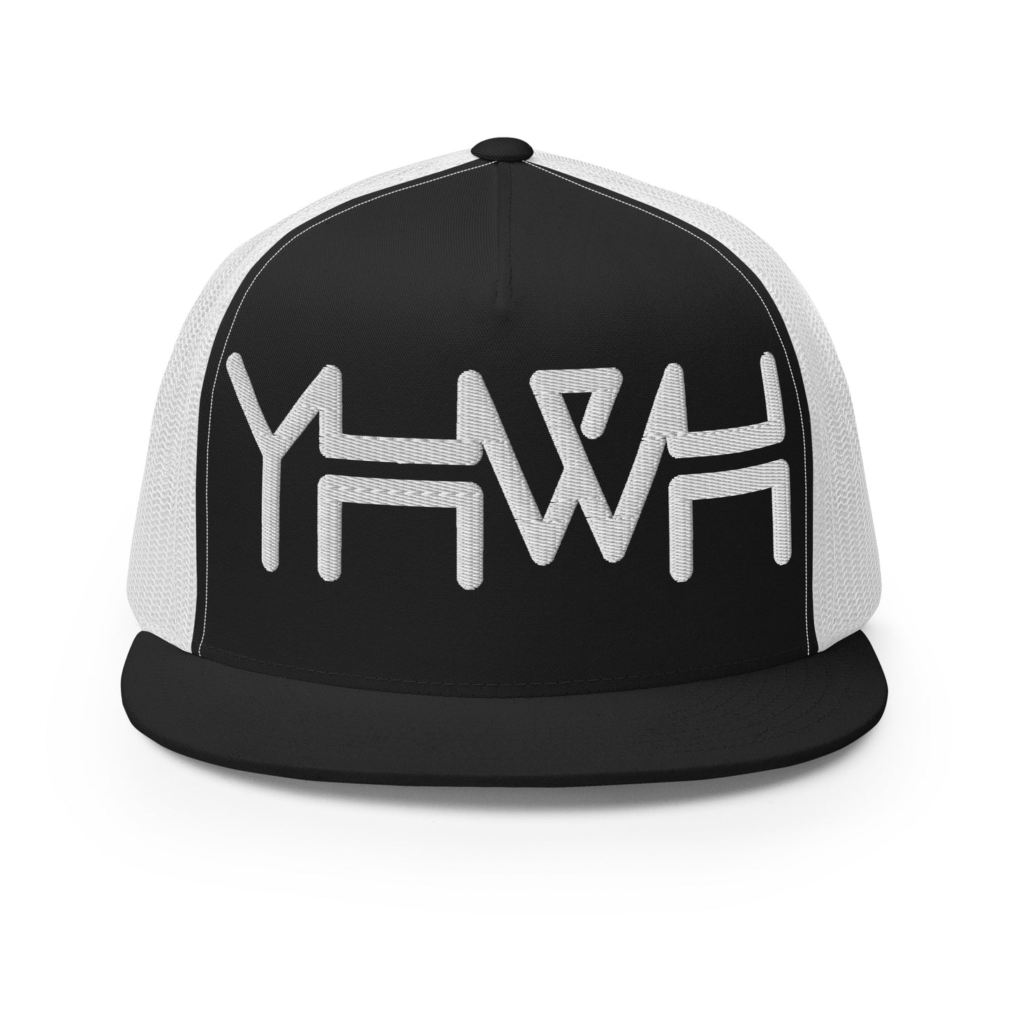 YHWH - Trucker Snapback - White