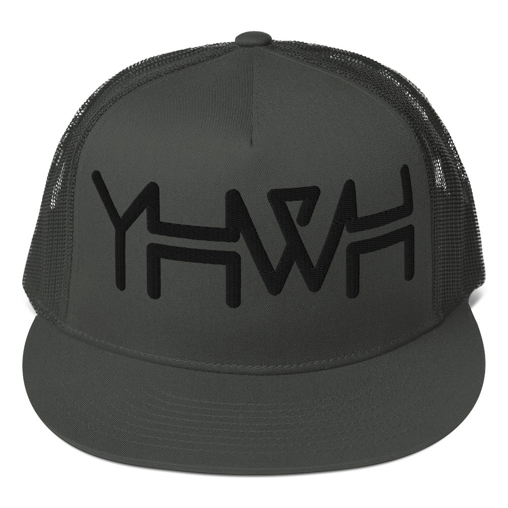 YHWH - Trucker Snapback - Black