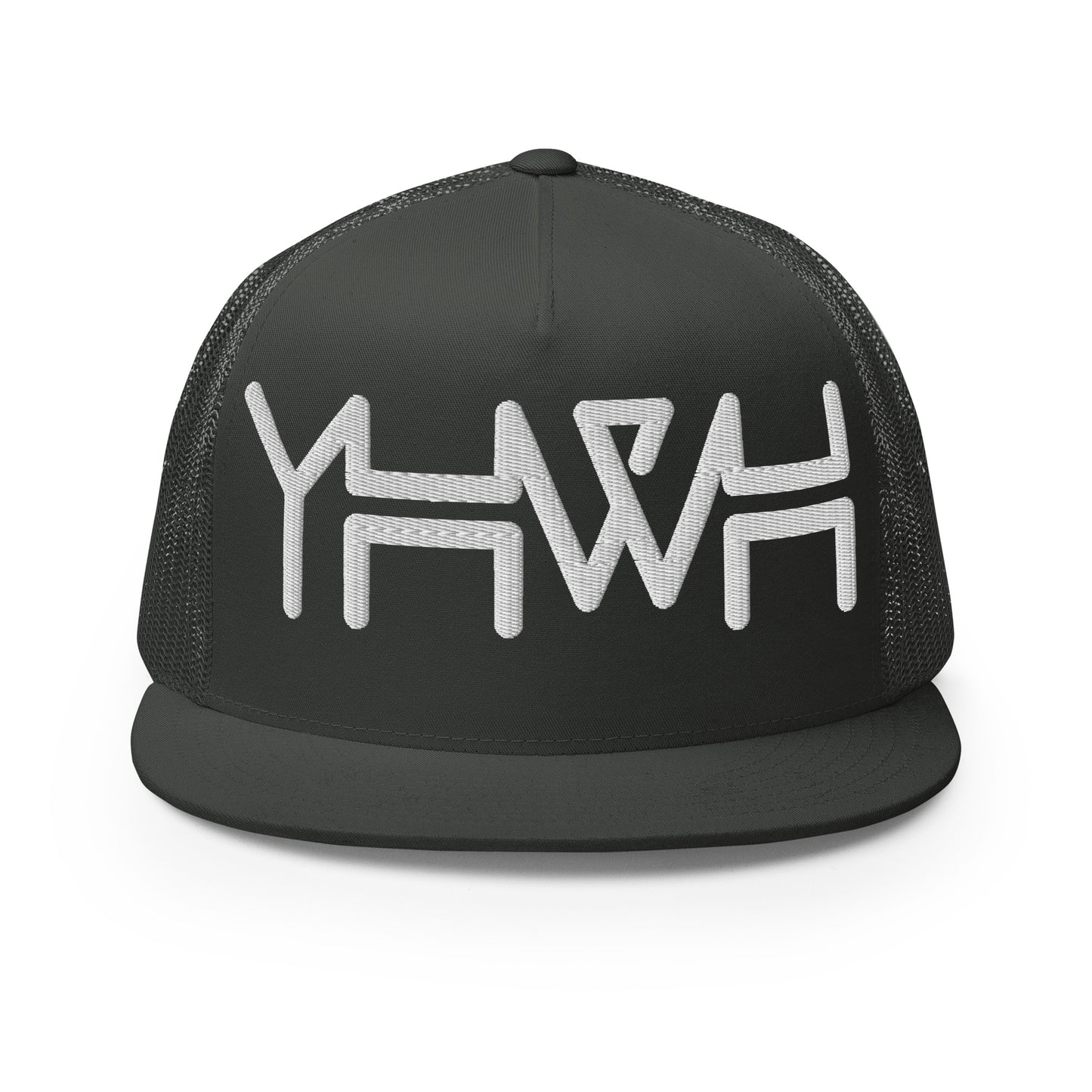 YHWH - Trucker Snapback - White