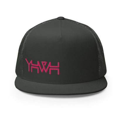 YHWH - Trucker Snapback - Pink Edge