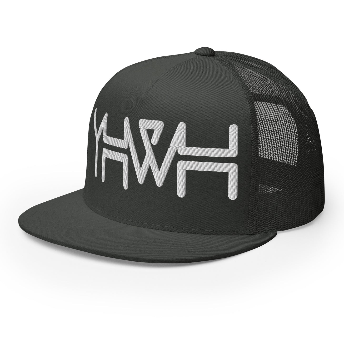 YHWH - Trucker Snapback - White