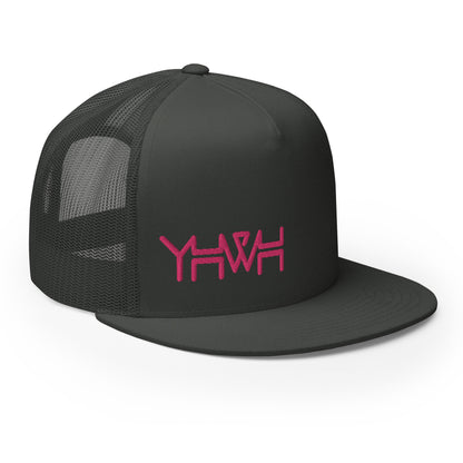 YHWH - Trucker Snapback - Pink Edge