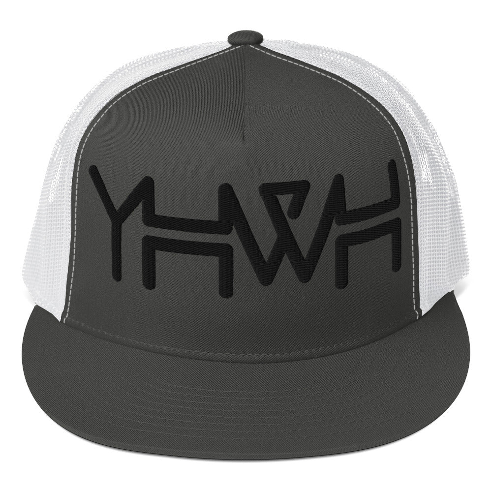 YHWH - Trucker Snapback - Black