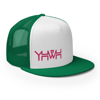 YHWH - Trucker Snapback - Pink Edge