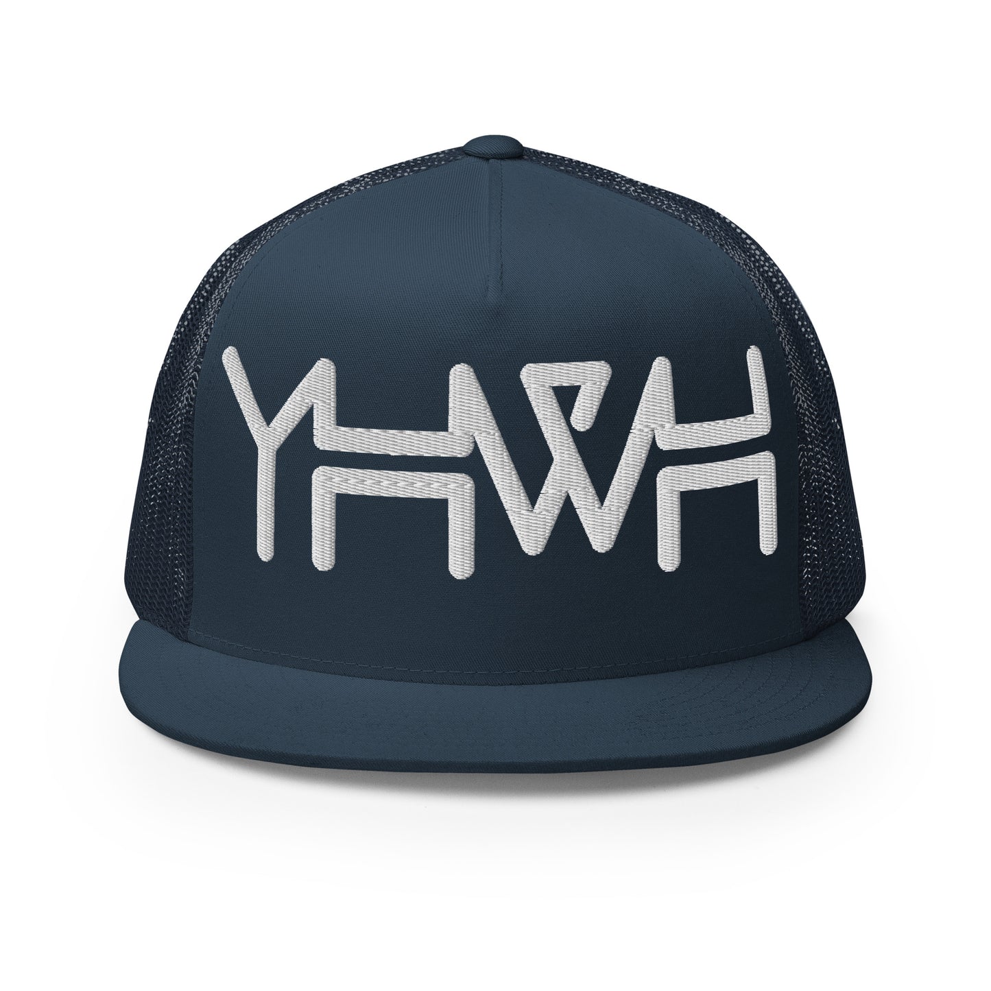 YHWH - Trucker Snapback - White