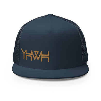 YHWH - Trucker Snapback - Gold Edge