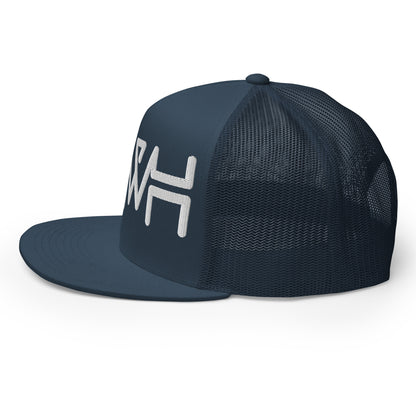 YHWH - Trucker Snapback - White