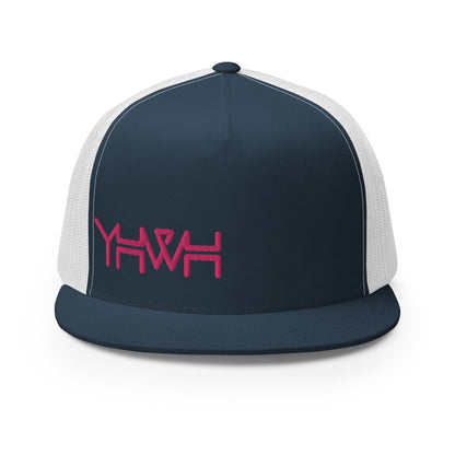 YHWH - Trucker Snapback - Pink Edge