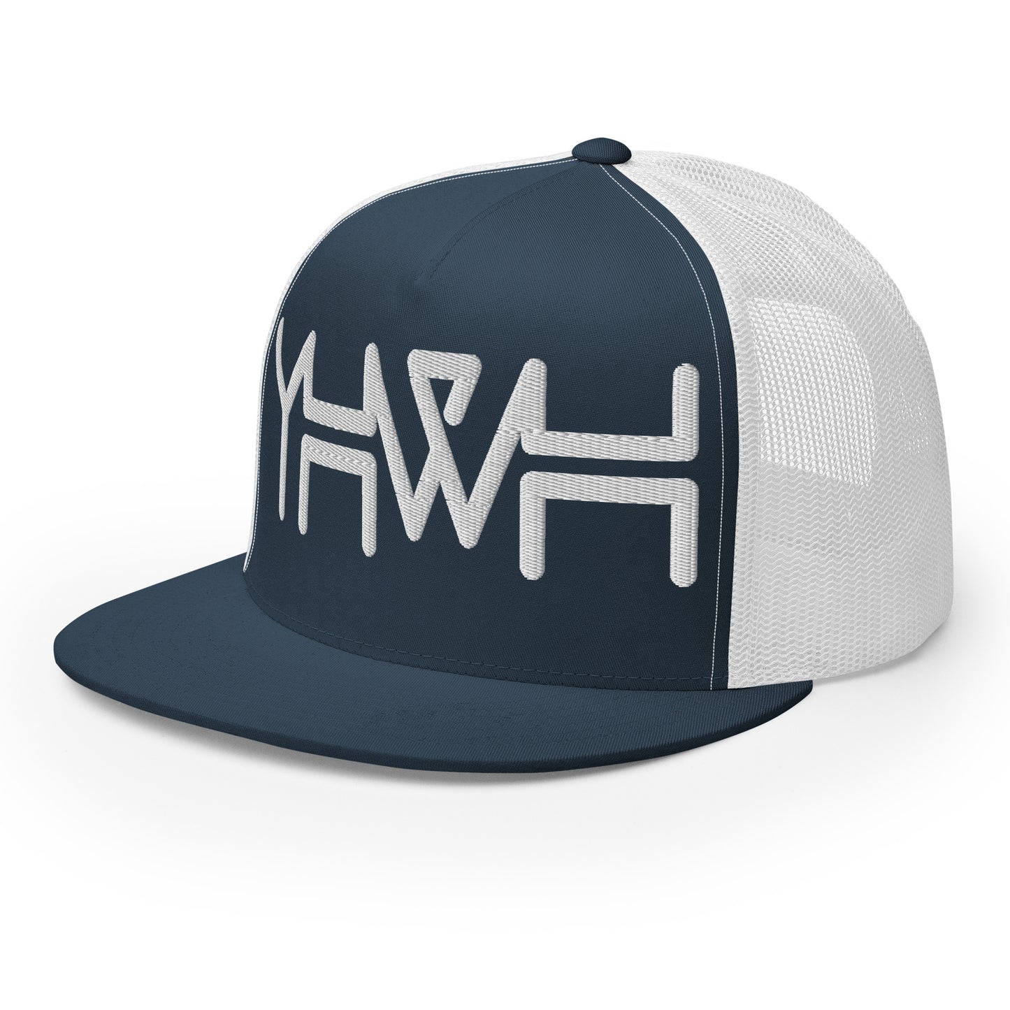 YHWH - Trucker Snapback - White