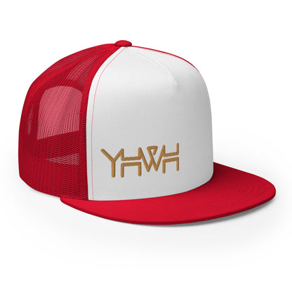 YHWH - Trucker Snapback - Gold Edge