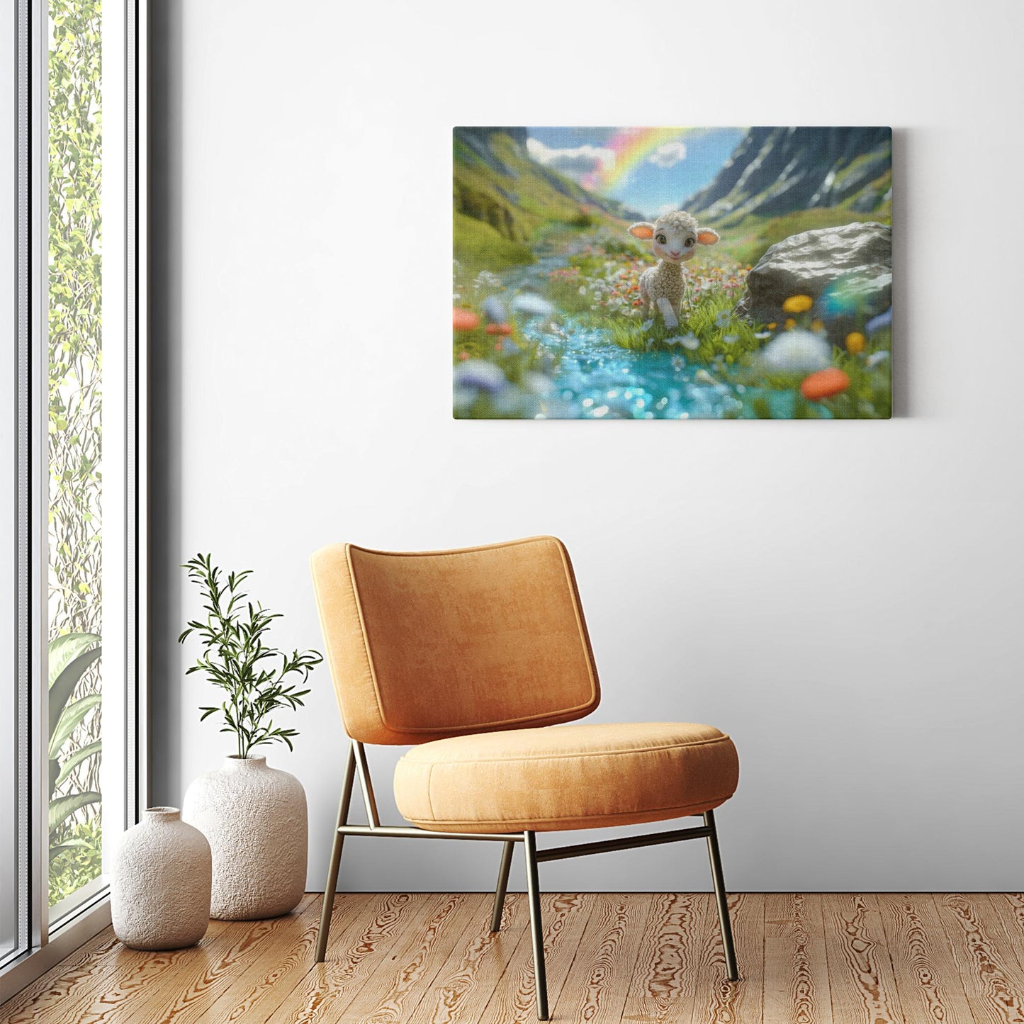 Canvas Wraps - Little Lamb By Still Waters - Landscape