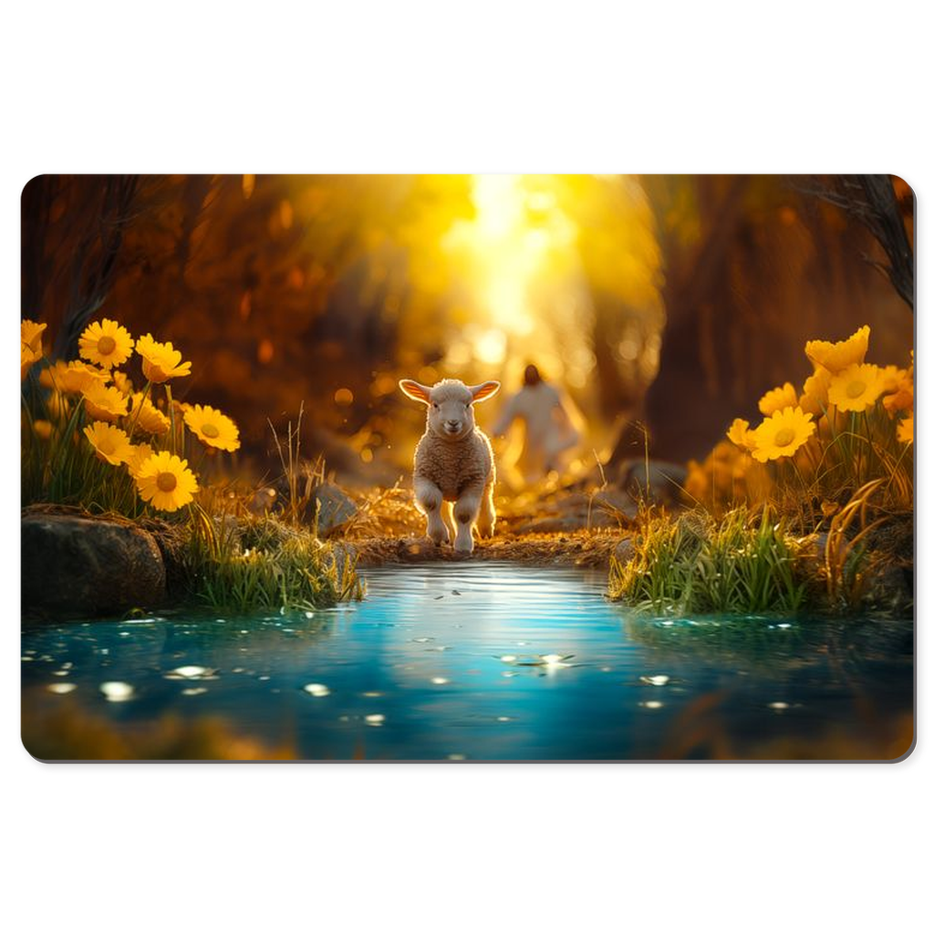 Desk Mats - He Leads My By Still Waters