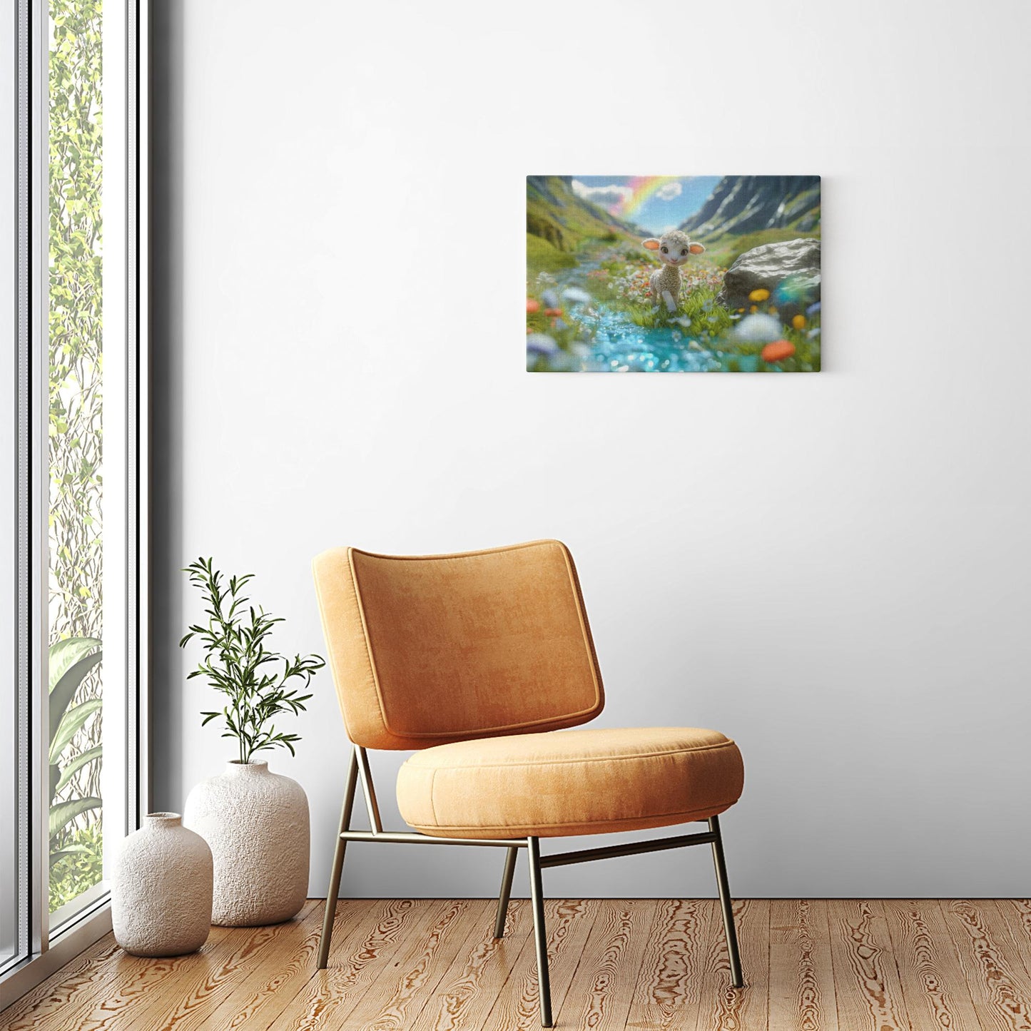 Canvas Wraps - Little Lamb By Still Waters - Landscape