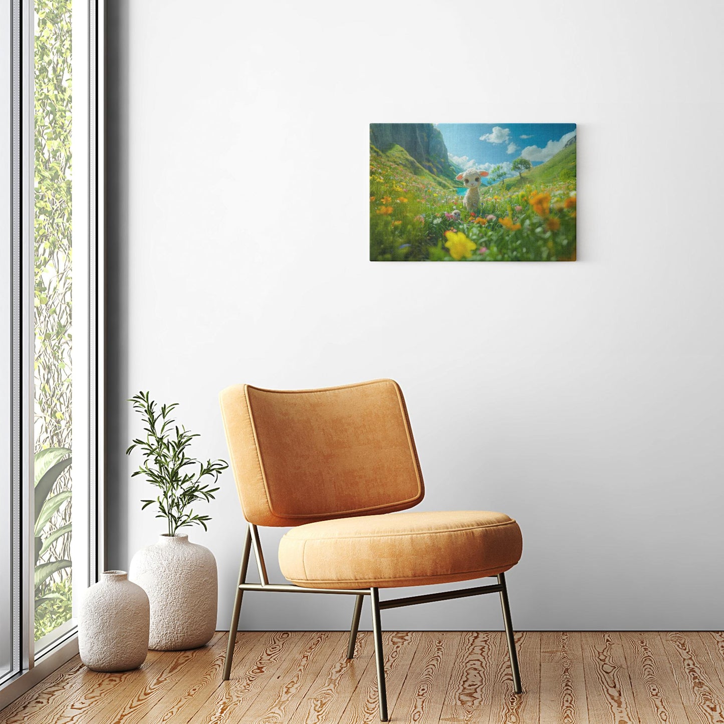 Canvas Wraps - Little Lamb & Green Pastures - Landscape