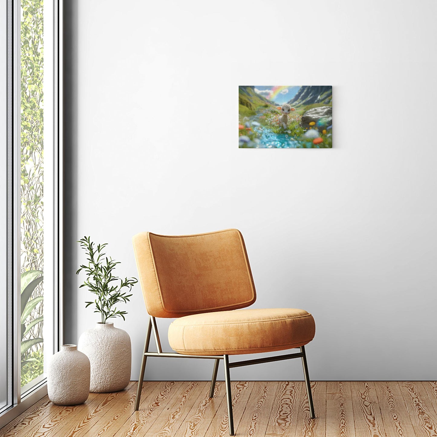 Canvas Wraps - Little Lamb By Still Waters - Landscape