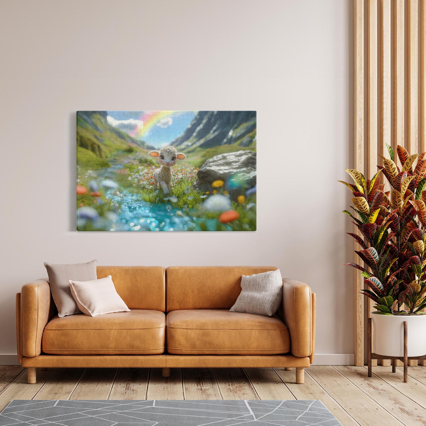 Canvas Wraps - Little Lamb By Still Waters - Landscape