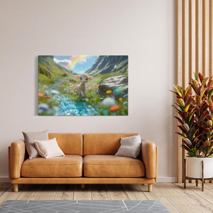 Canvas Wraps - Little Lamb By Still Waters - Landscape