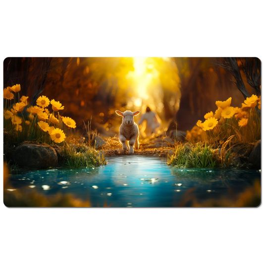 Desk Mats - He Leads My By Still Waters