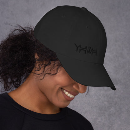 YHWH - Dad Hat Buckle - Black Edge