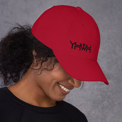 YHWH - Dad Hat Buckle - Black Edge