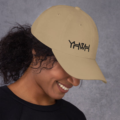 YHWH - Dad Hat Buckle - Black Edge