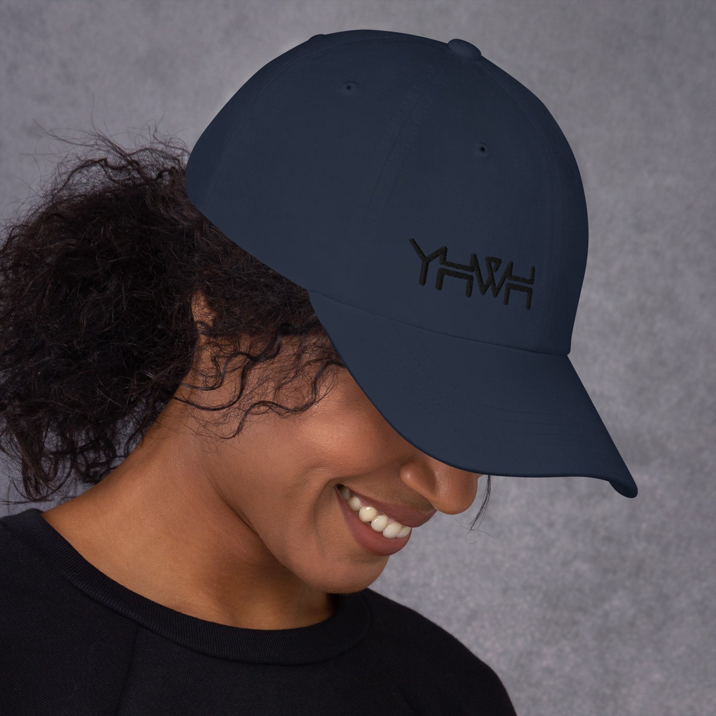 YHWH - Dad Hat Buckle - Black Edge