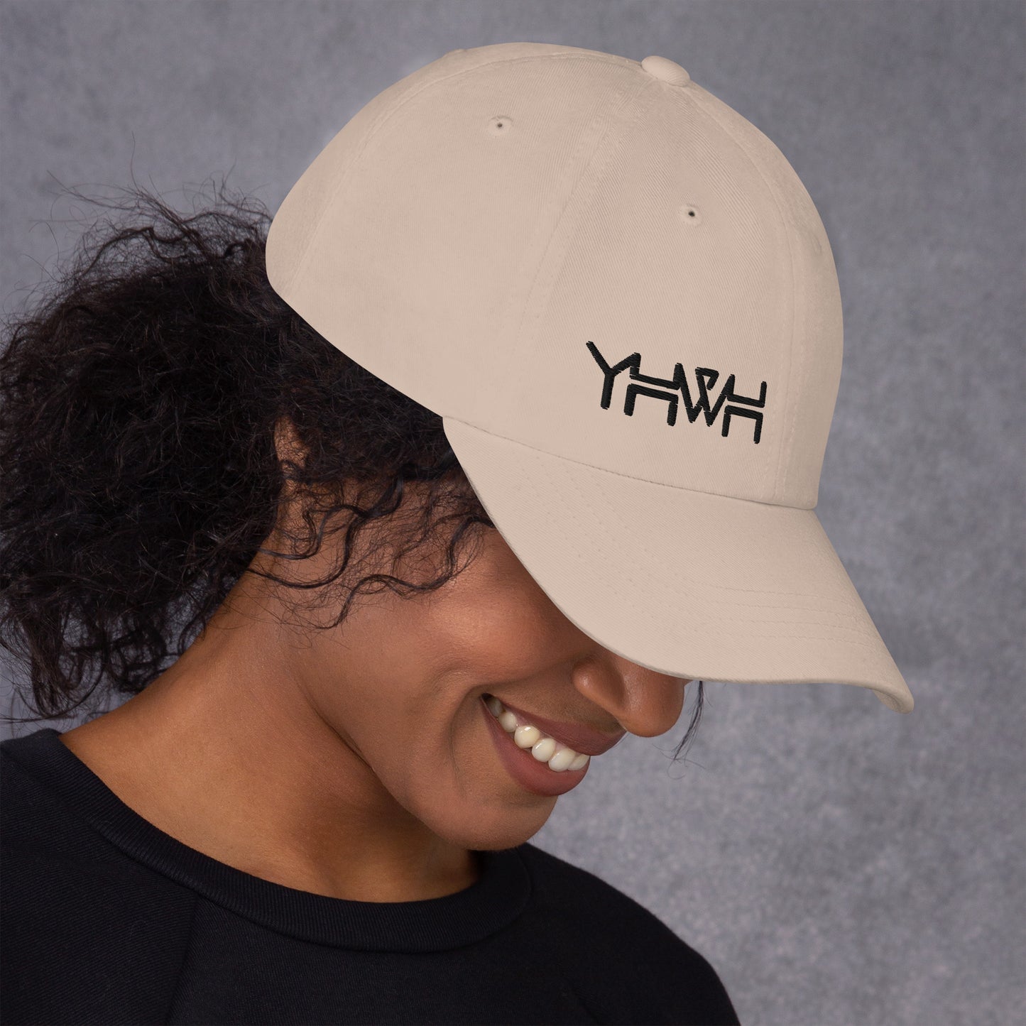 YHWH - Dad Hat Buckle - Black Edge