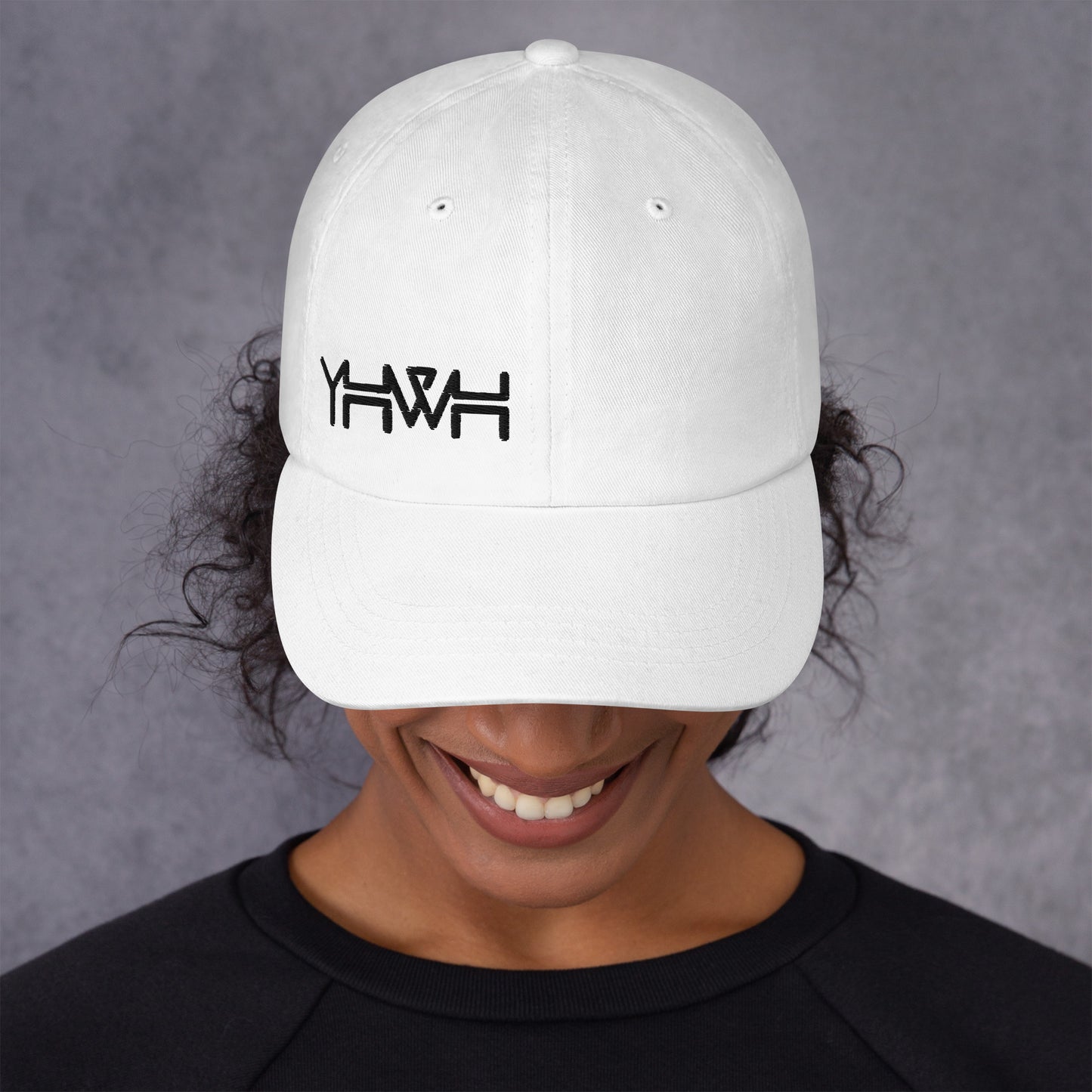 YHWH - Dad Hat Buckle - Black Edge