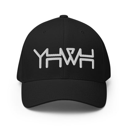 YHWH - Flexfit - White Crown