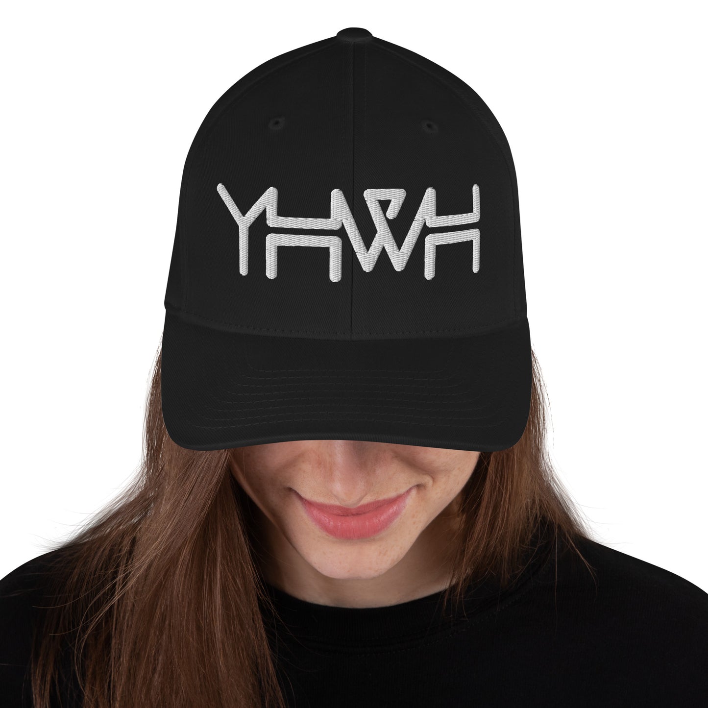 YHWH - Flexfit - White Crown