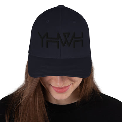 YHWH - Flexfit - Black Crown