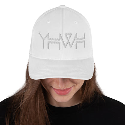 YHWH - Flexfit - White Crown