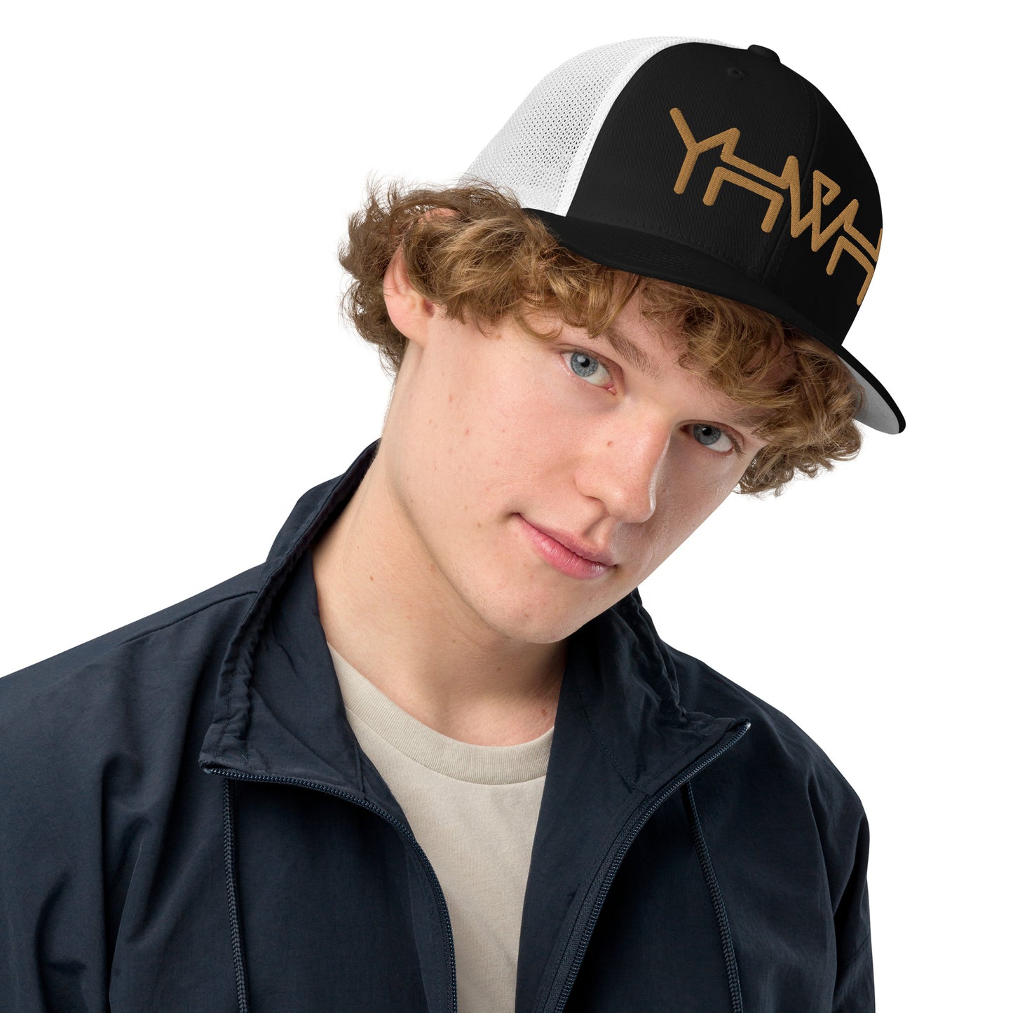 YHWH - Closed-back Trucker Flexfit - Gold