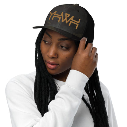 YHWH - Closed-back Trucker Flexfit - Gold