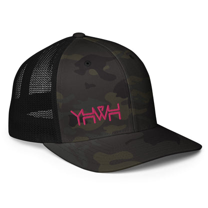 YHWH - Closed-back Trucker - Pink Edge