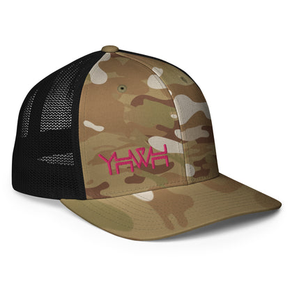 YHWH - Closed-back Trucker - Pink Edge