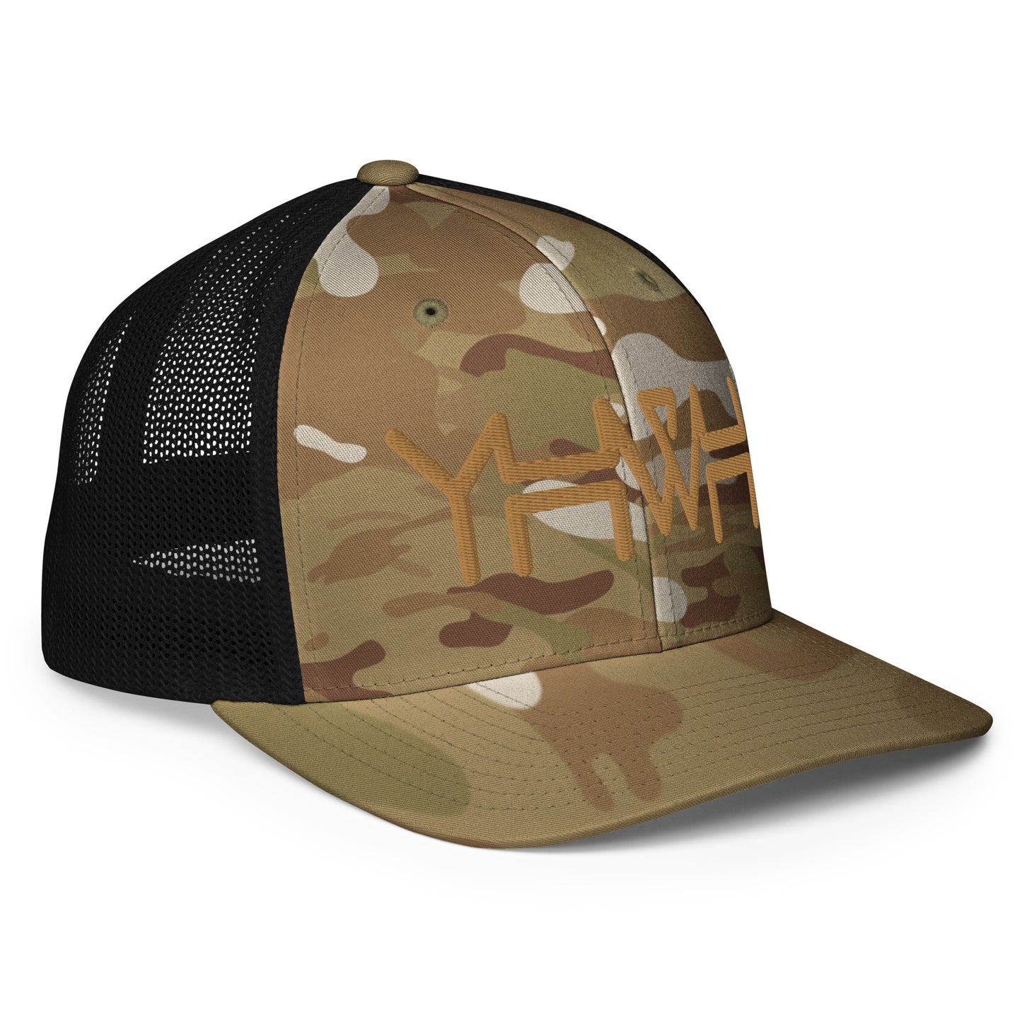 YHWH - Closed-back Trucker Flexfit - Gold