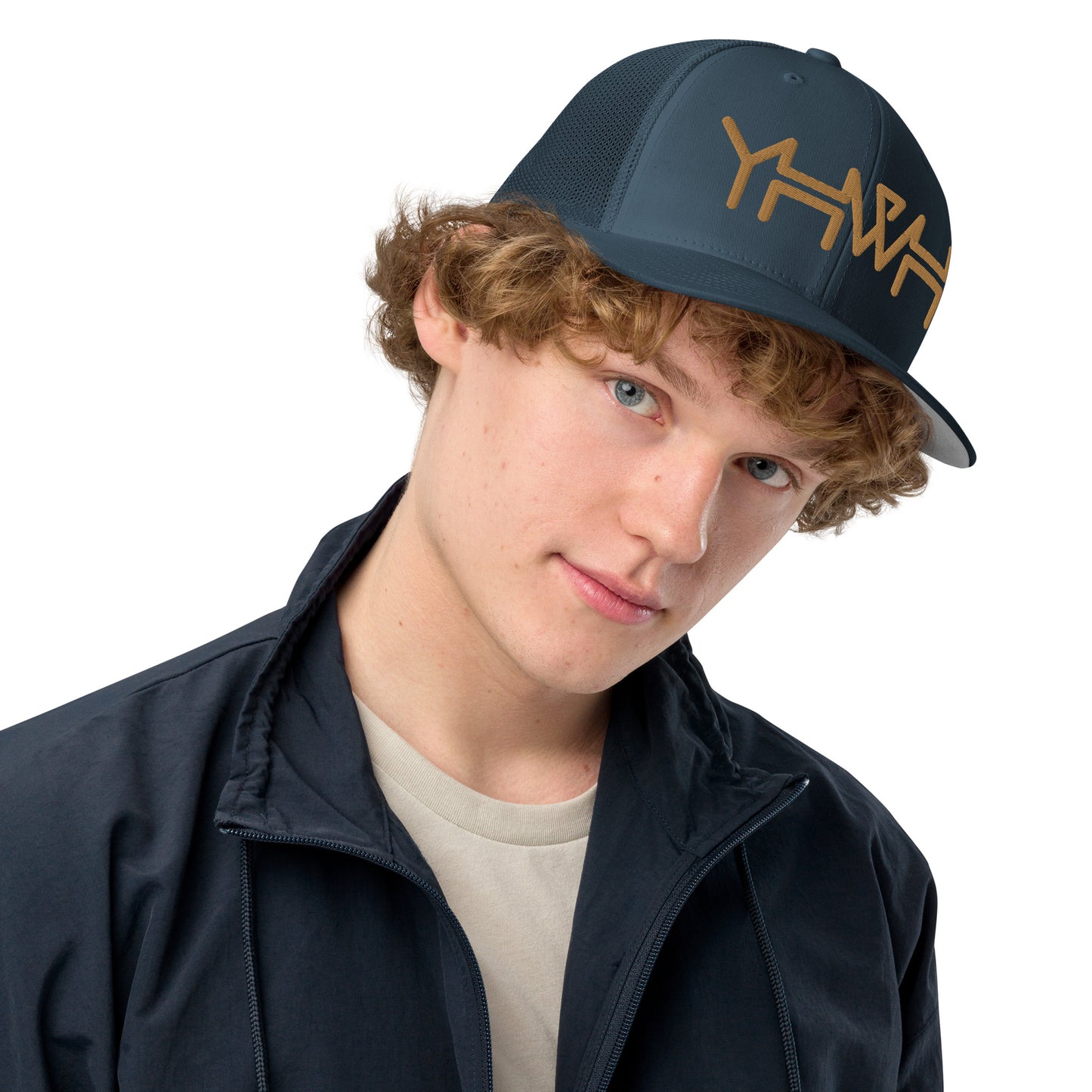 YHWH - Closed-back Trucker Flexfit - Gold