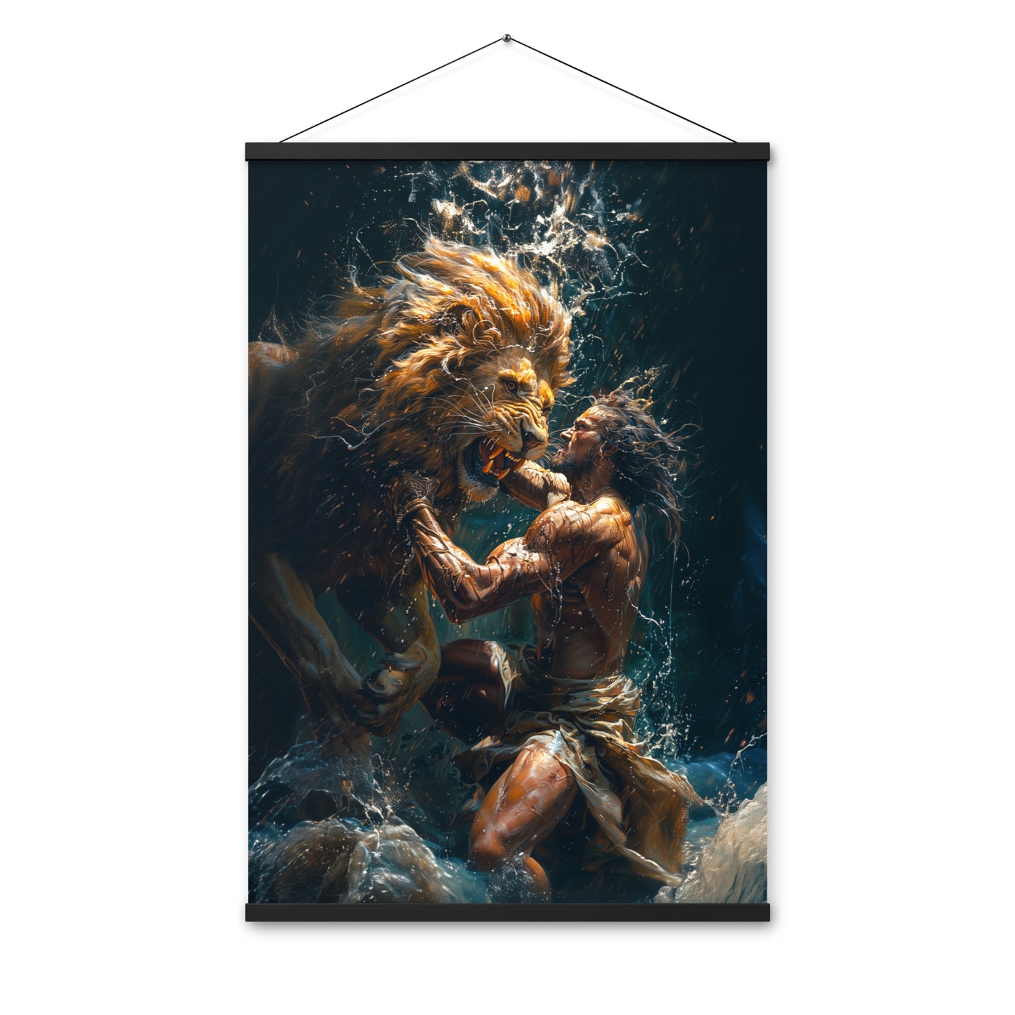 Poster with hangers - Samson & the Lion