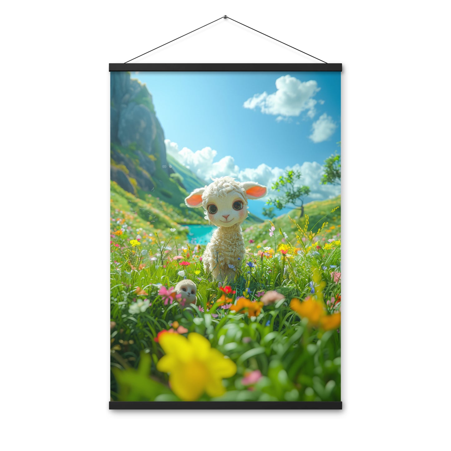 Poster with hangers - Little Lamb & Green Pastures