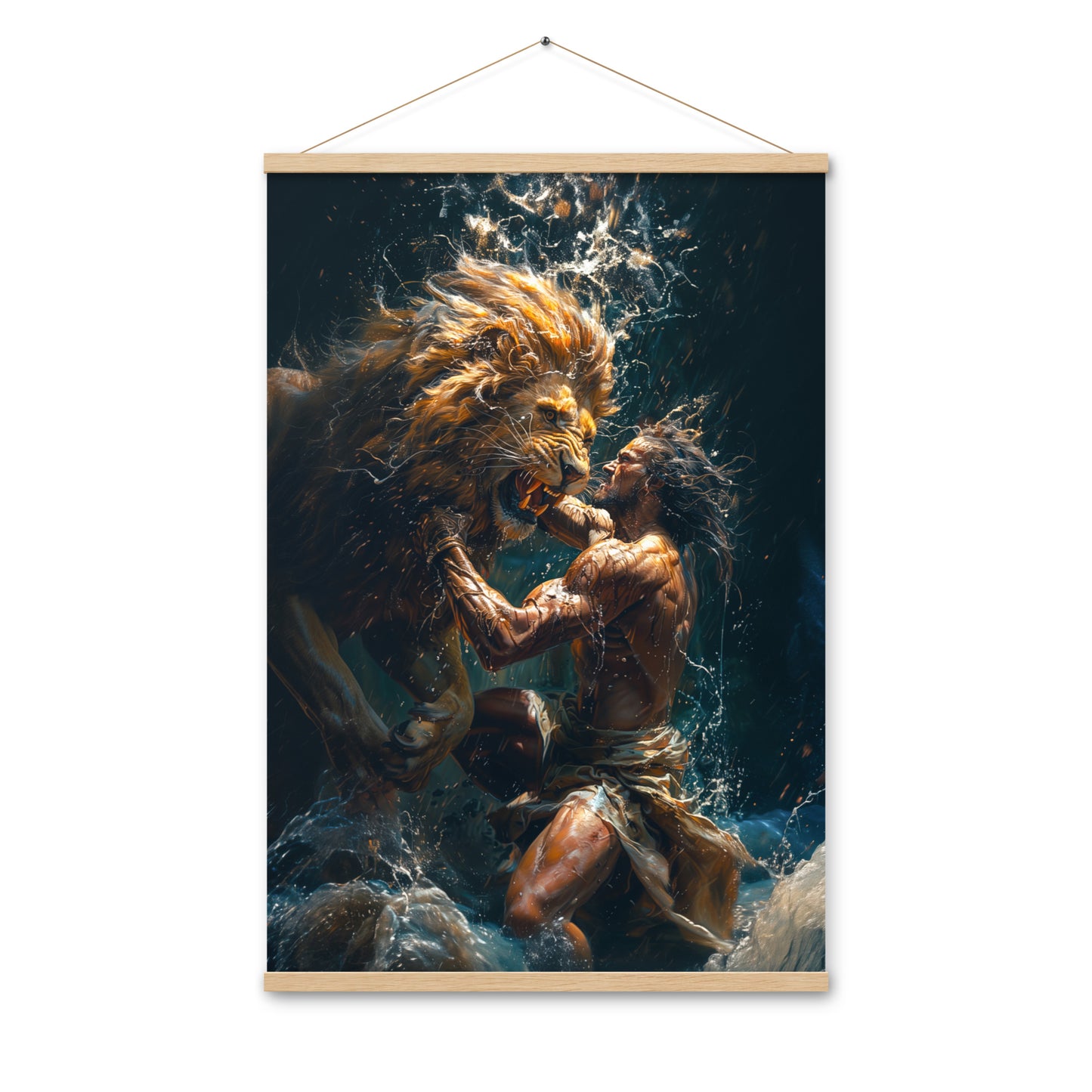 Poster with hangers - Samson & the Lion