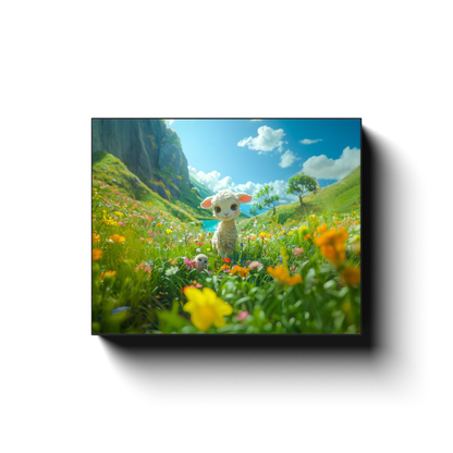 Canvas Wraps - Little Lamb & Green Pastures - Landscape