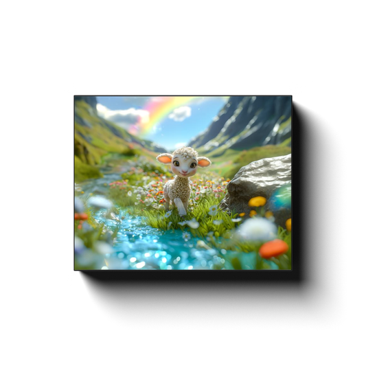 Canvas Wraps - Little Lamb By Still Waters - Landscape