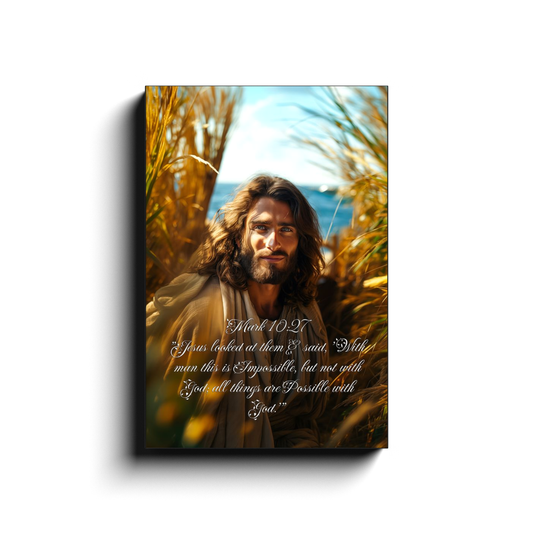 Canvas Wraps - Scripture - Mark 10:27