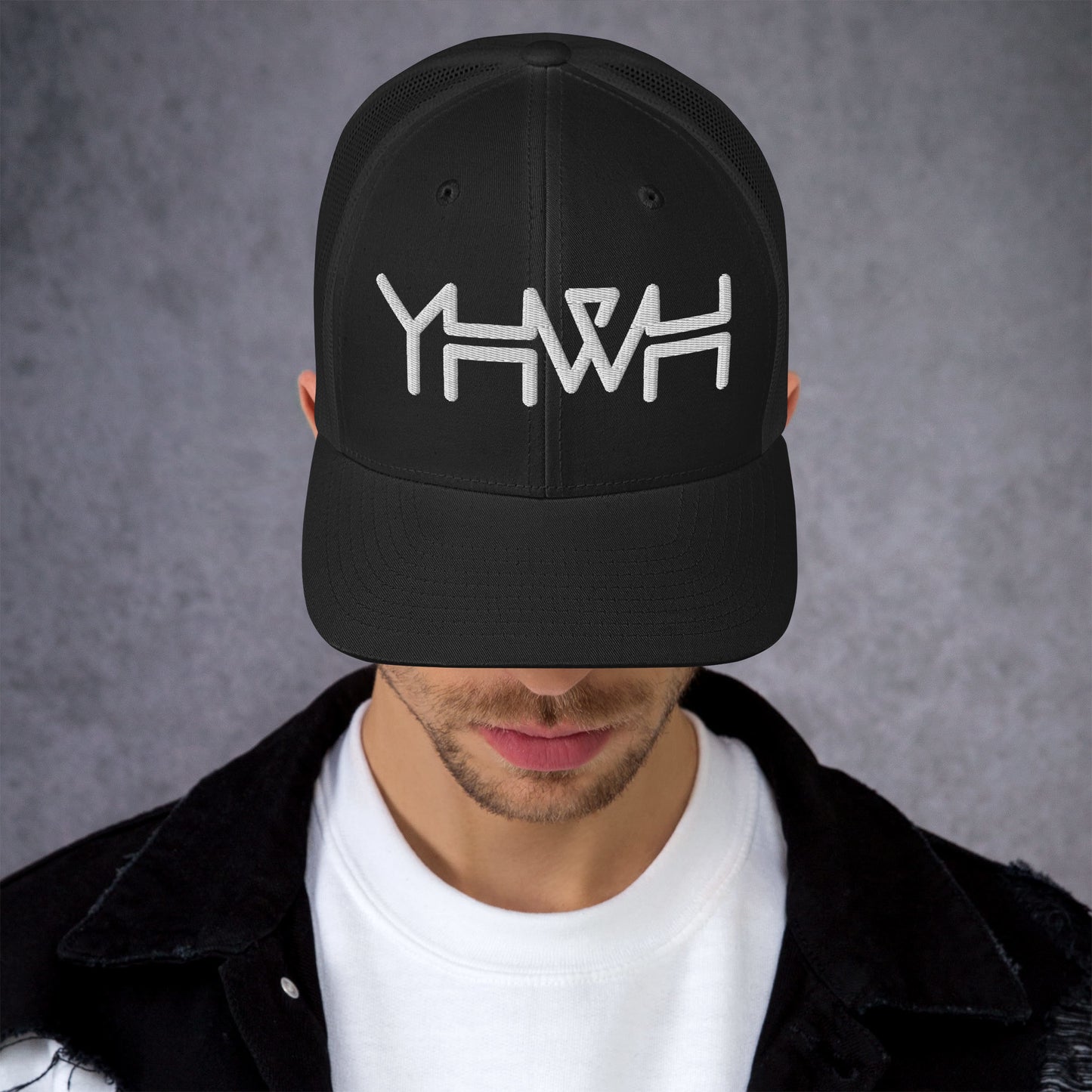 YHWH - Retro Trucker - Black