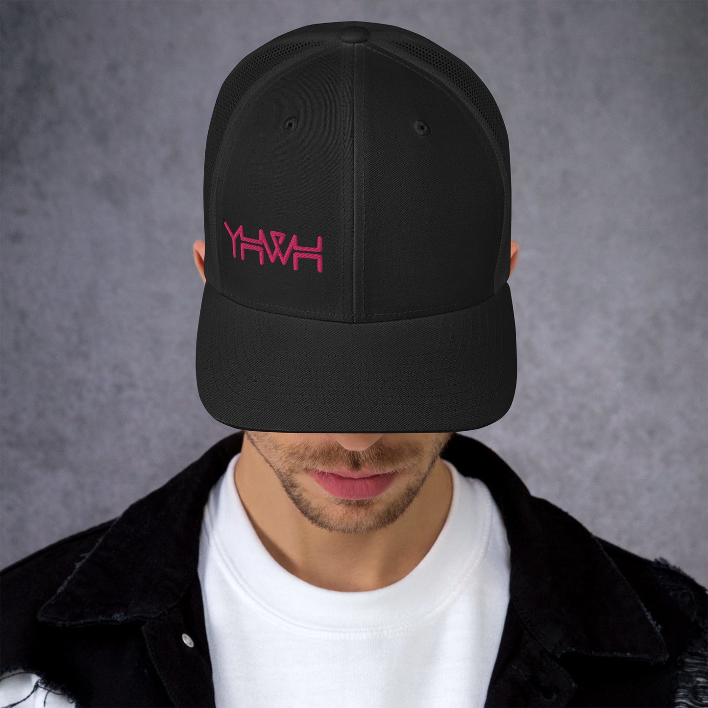 YHWH - Retro Trucker - Pink Edge