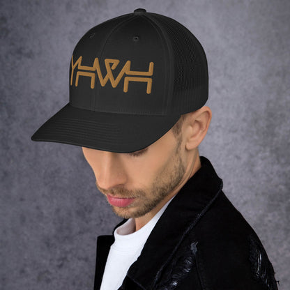 YHWH - Retro Trucker - Gold