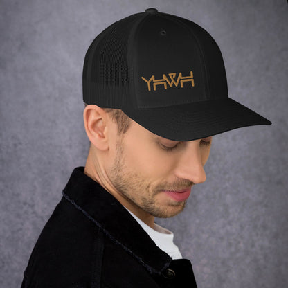 YHWH - Retro Trucker - Gold Edge