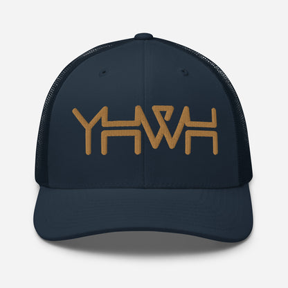 YHWH - Retro Trucker - Gold